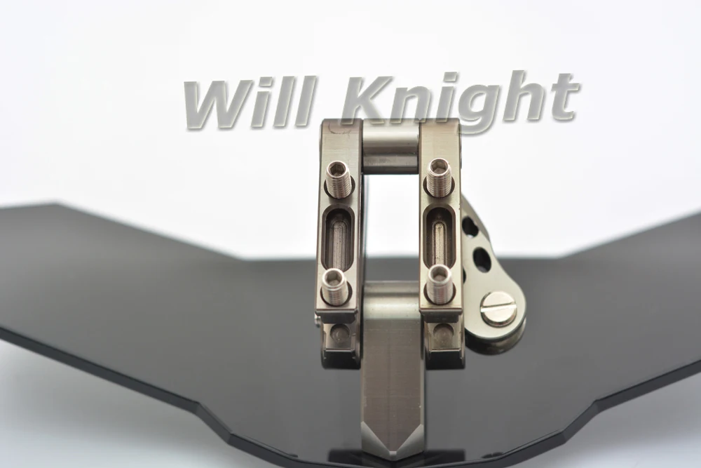 Универсальный воздушный поток Регулируемый ветровое стекло серый алюминиевый