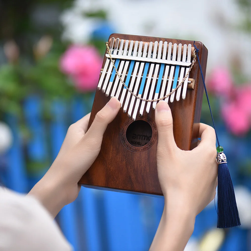 Горячая ammoon 17 клавишным игрушечное пианино калимба Mbira санза Гавайский КоА во