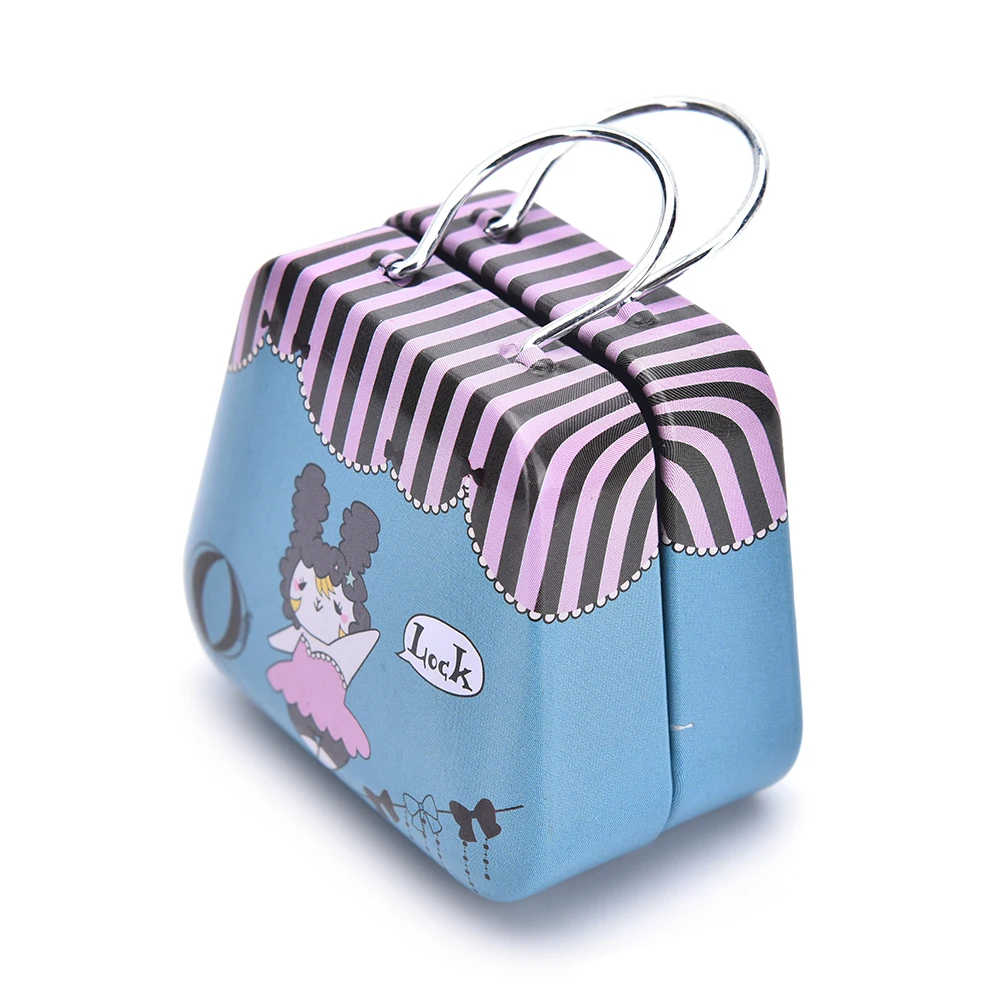 Ретро чемодан сумка маленькая прямоугольная коробка для конфет Мини жестяная