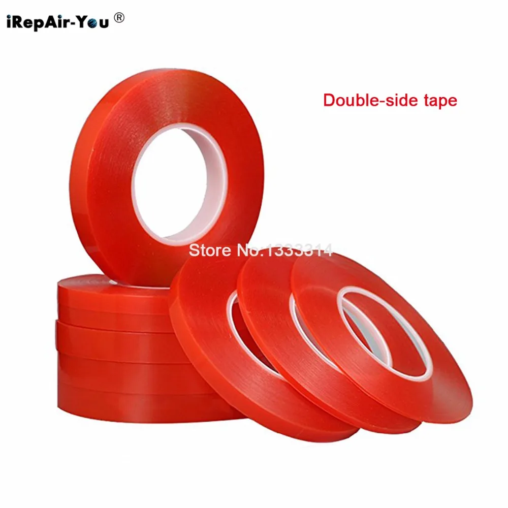 

2mm-5mm*50M Strong Acrylic Adhesive PET Red&Black Film Clear Double Sided Tape No Trace For Phone LCD Screen Repair Tools