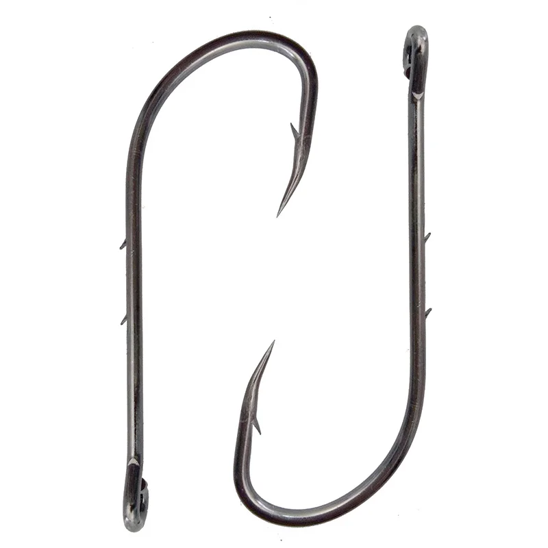 180pcs 92247 High Carbon Steel Fishing Hooks Black Offset Long Barbed Shank Baitholder Bait Hook Size 1 1/0 2/0 3/0 4/0 5/0 6/0|bait molds|bait