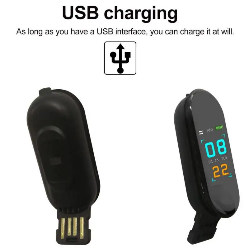 Цветной ЖК экран M3 смарт браслет монитор сердечного ритма кровяное давление