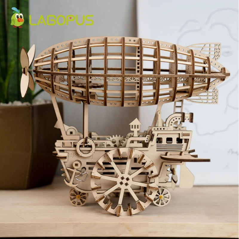Lagopus креативная DIY лазерная резка 3D деревянная головоломка механическая модель