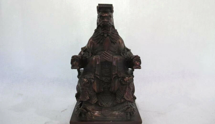 Китайский классический миф чистый Бронзовый дракон король Бог Longwang статуя Будды