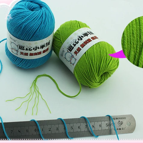 Оптовая продажа 5 балов/лот из мягкой натуральной густая шерсть пряжи для вязания