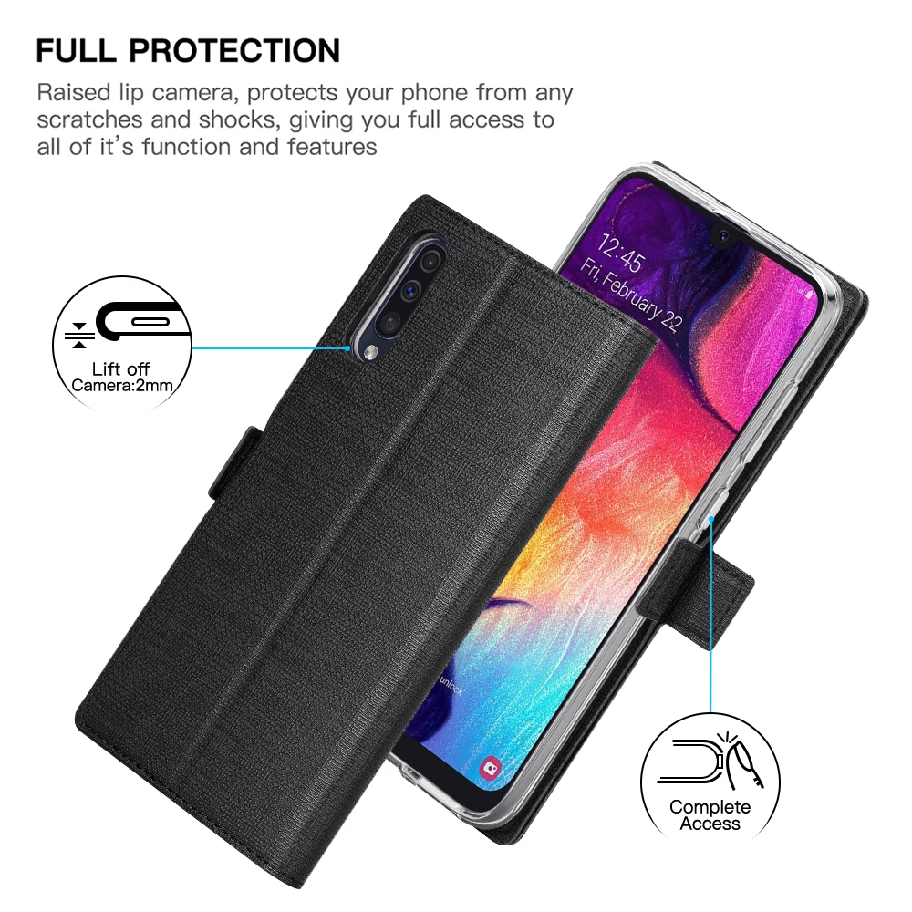 Для samsung Galaxy A50 чехол для телефона бумажник кожаный мягкий противоударный флип-кожа защитa чехол для Galaxy A50 прикрепляющийся к чехол на магните