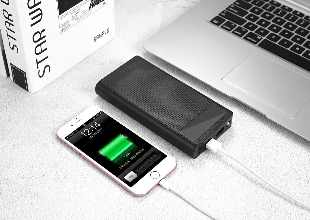 5V двойной перезаряжающийся USB 18650 Внешний аккумулятор зарядное устройство чехол
