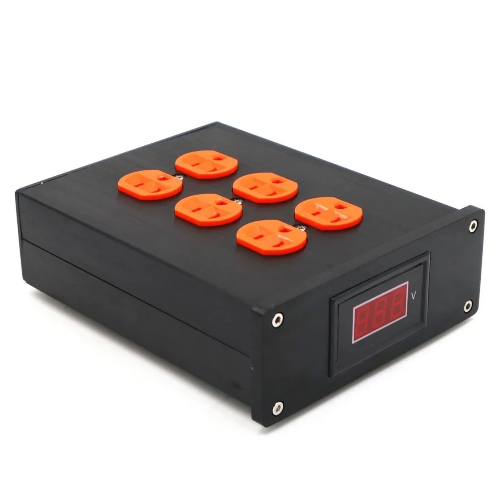 US15A с дисплеем напряжения 2000W 110v 15A США Япония 6 позиций AC Мощность разъем