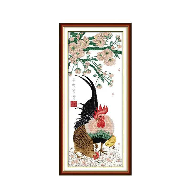 Joy Sunday Large cock cross stitch kit lucky handmade needlework furniture fabric sewing embroidery decorative gifts | Дом и сад