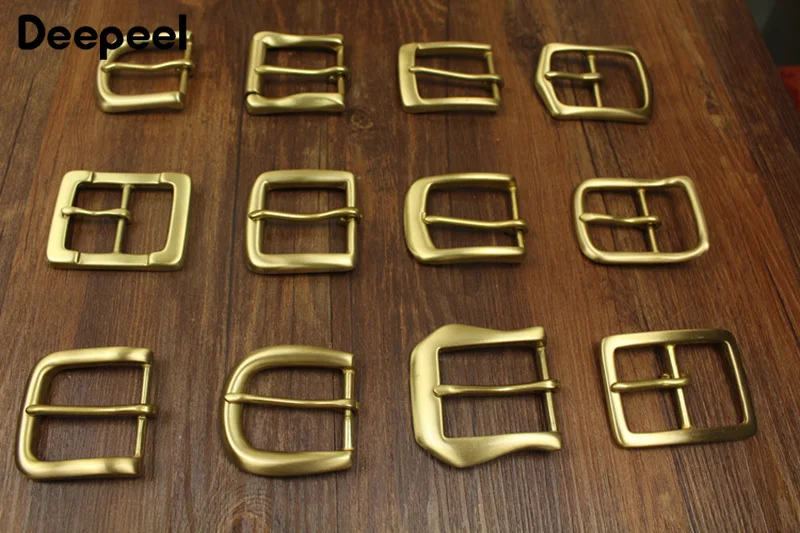 Deepeel 1pc 40mm High-grade Pure Copper Brass Men's Belt Pin Buckle Head DIY Jeans Clothing Decorative Leather Accessories YK009 |