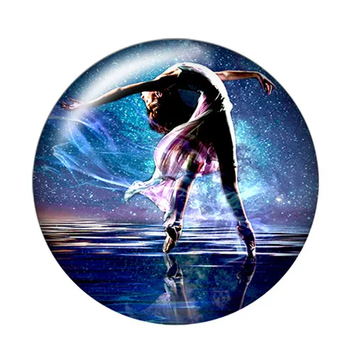 Балет Love Dancing 10 шт. смешанный 12 мм/16 мм/18 мм/25 мм Круглый фото стеклянный кабошон