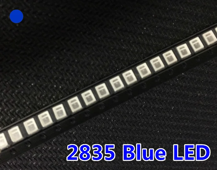 100 шт./лот SMD LED 2835 синий свет 0 2 Вт 2835-3 нм 3 4 светодиод ~ в | Электронные компоненты и