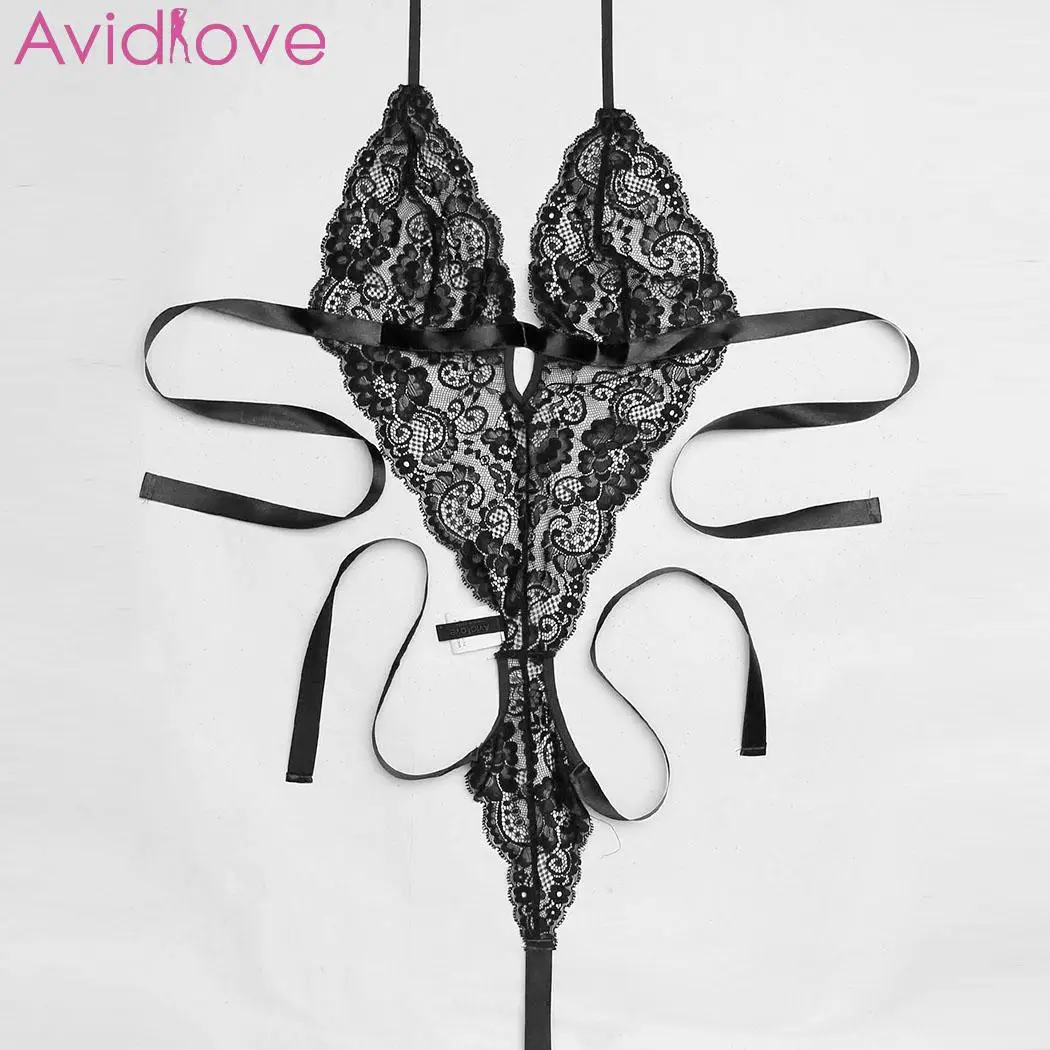 Avidlove Женское боди с чулками сексуальный комплект нижнего белья прозрачным