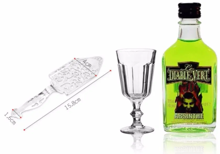 304 нержавеющая сталь ложка для абсента металлические барные ложки absinthe стеклянная чашка посуда ложки фильтр ложка 1 чашка+ 1 ложка/лот
