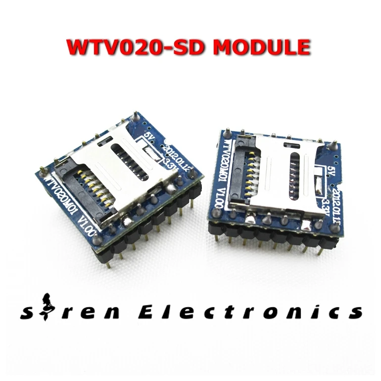 1 шт. x WTV020 SD U Disk аудио плеер карта MP3 голосовой модуль флэш памяти|audio module|sd card modulemp3