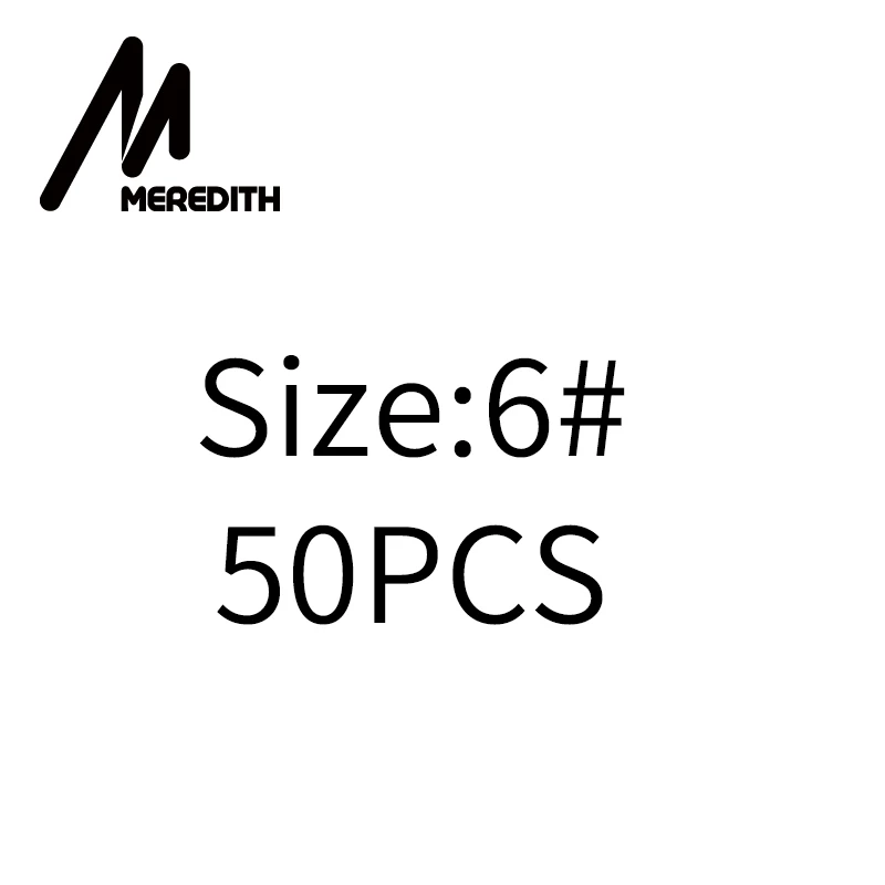 MEREDITH 50 шт./лот шарикоподшипник вращающиеся твердые кольца рыболовный разъем океанская лодка рыболовные крючки - Цвет: E