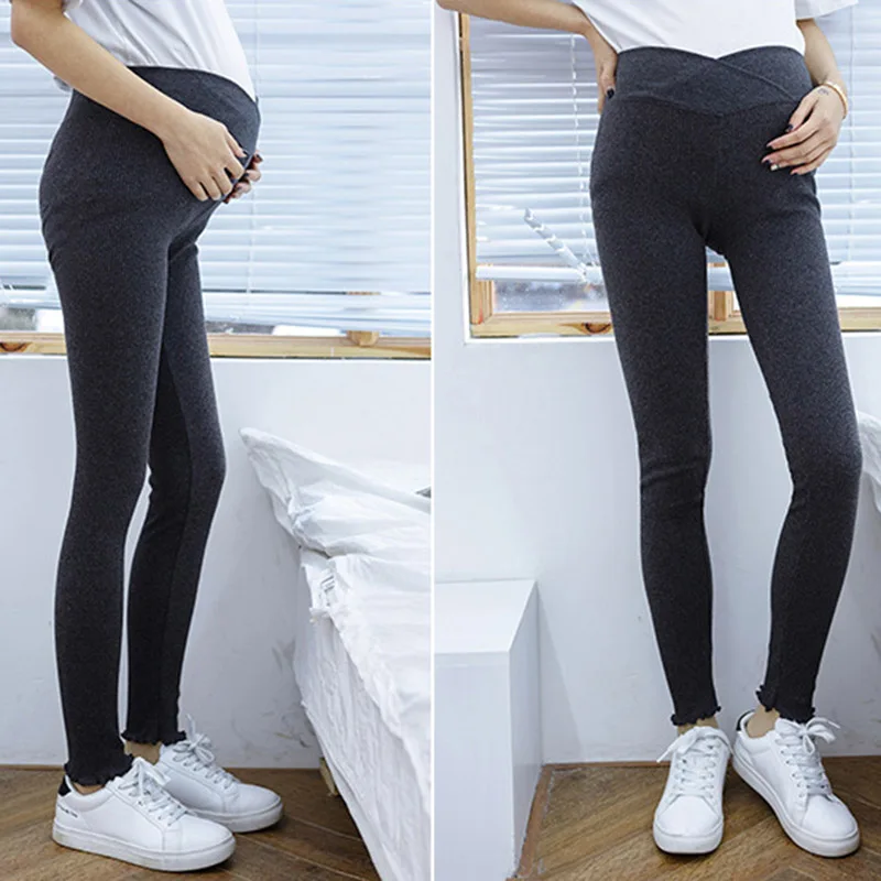 

Весенне-осенние брюки для беременных из хлопка для беременных женщин поддерживающие живот повседневные брюки AN88
