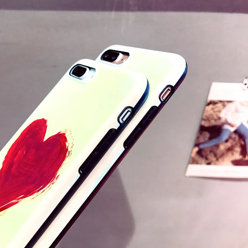 Blue ray Phone Чехол для iPhone 6 6s 7 8 Plus чехол телефона модная Милая мультяшная Любовь