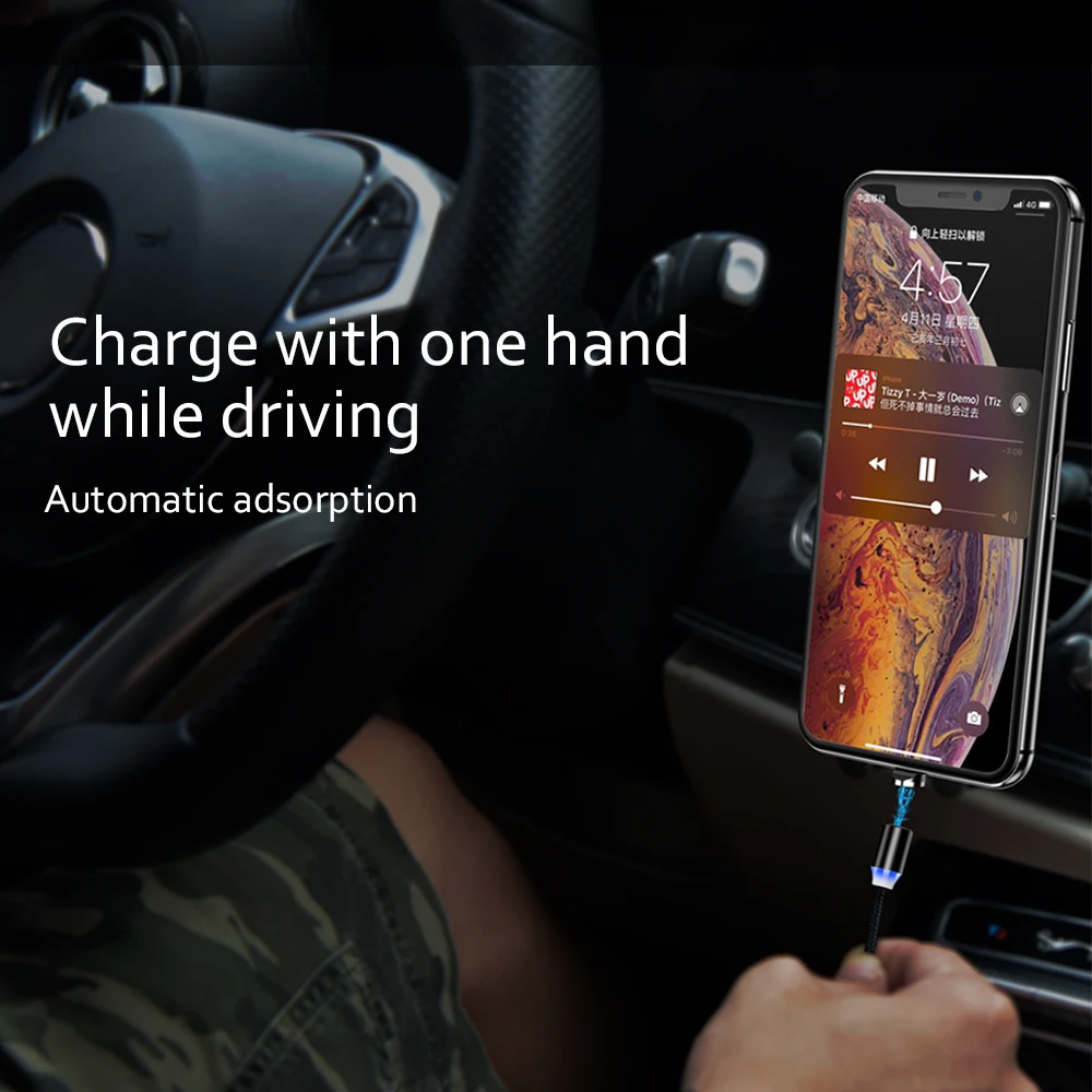 Oatsbasf Магнитный USB кабель для iPhone Micro USB кабель USB C магнит зарядное устройство нейлоновый кабель для redmi note 7 huawei p30