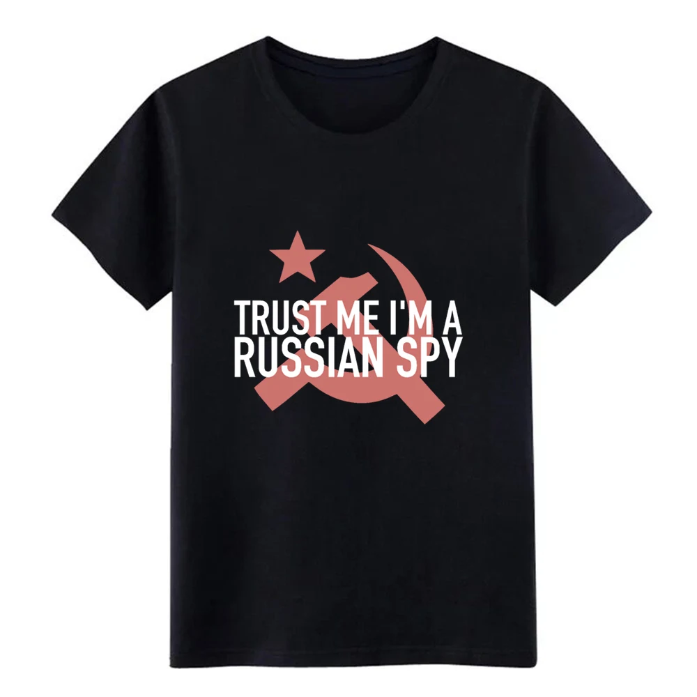 Футболка из хлопка с принтом trust me i m a русская шпионская sarcastic politics одежда милый