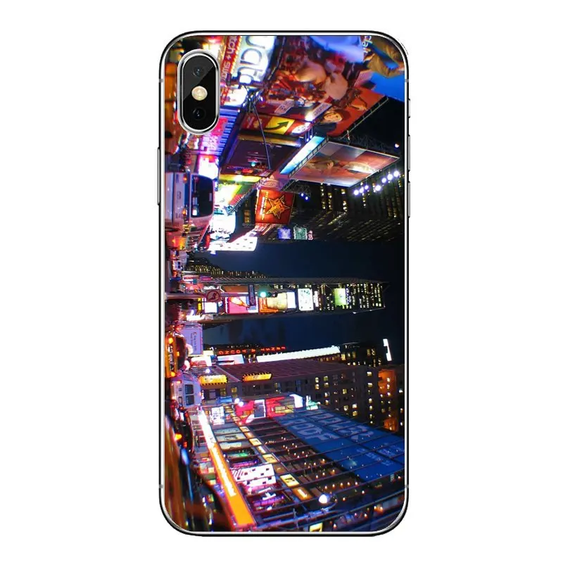 Мягкий прозрачный чехол Манхэттен Нью-Йорк City NIGHT USA для iPod Touch iPhone 4 4S 5 5S 5C SE 6 S 7 8 X XR
