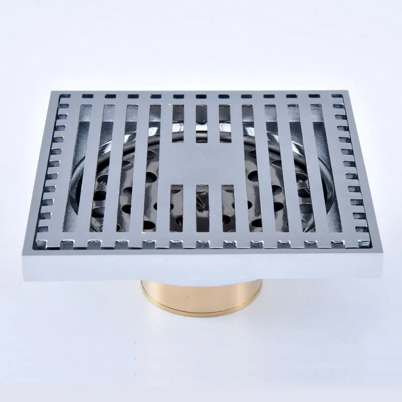 Слив для пола хромированный латунный дезодорант ванной комнаты евро квадратный