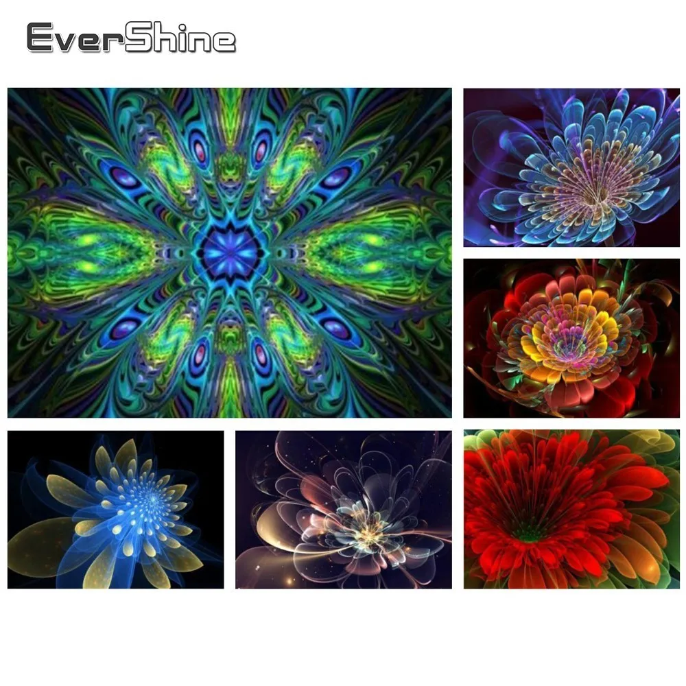 EverShine 5D алмаз живопись полный квадратный цветы Алмазная мозаика вышивки крестом