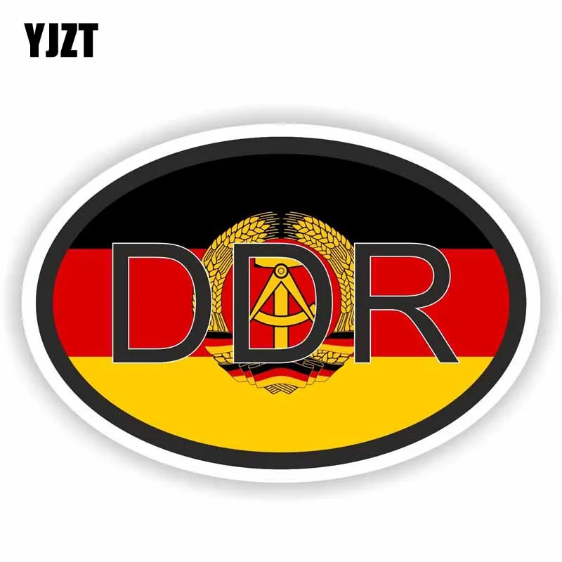 YJZT креативные немецкие наклейки DDR размером 9 8 см * 6 5 с рисунком страны забавные