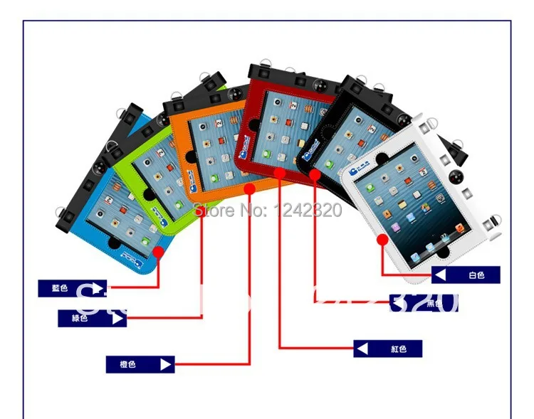 Fit for Pad5 2014 NEW Compass Practical PVC Material Pure Waterproof Cellphone Case with High Using Sensitivity |