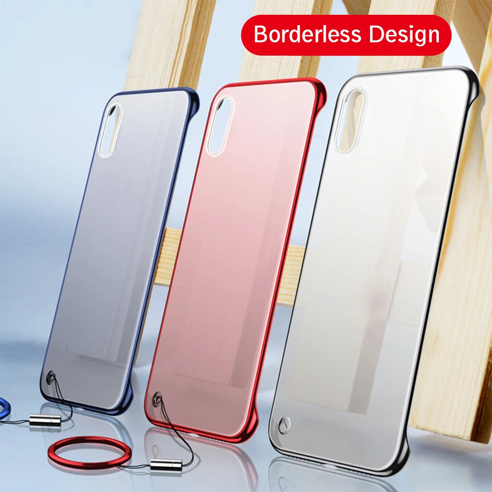 Новый чехол без оправы для iPhone XS Max 6 6S 7 8 Plus X Матовый Жесткий акриловый 10 чехлы с