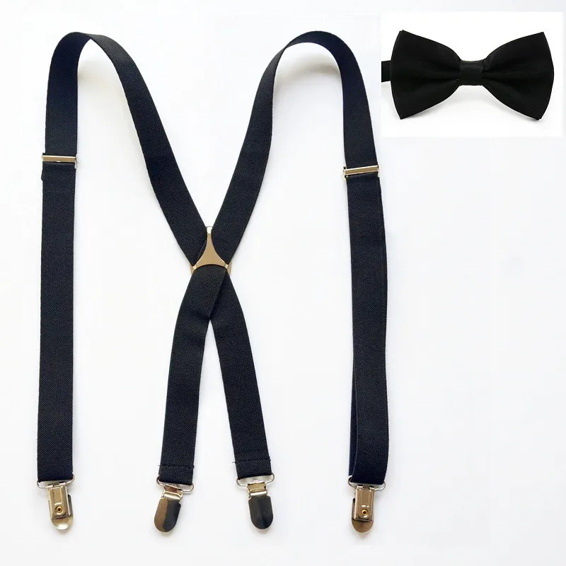 Для мужчин S женщин s черный Подтяжки для + Bowties свадебные модные женские туфли