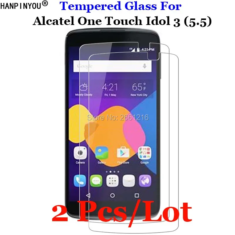 

2 шт./лот для Alcatel Idol3 5,5 "закаленное стекло 9H 2.5D Премиум Защитная пленка для экрана для Alcatel One Touch Idol 3 (5,5) 6045Y