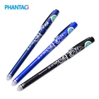 12 шт.лот винтажная Волшебная стираемая ручка с цветочным дизайном 0,5 мм гелевые ручки с синими и черными чернилами Канцелярские Принадлежности для офиса и школы