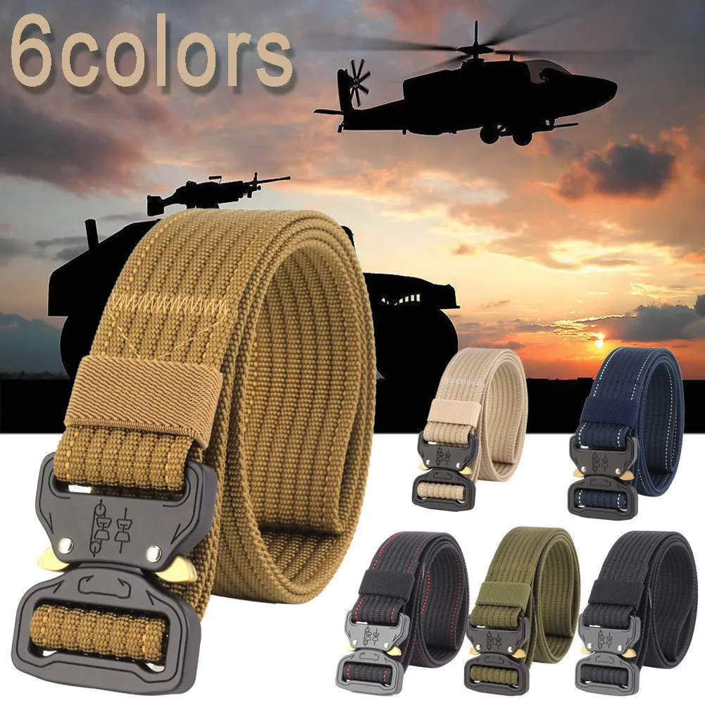 Мужской военный пояс с автоматической пряжкой тактический спасательный