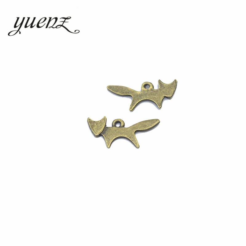 YuenZ 20 шт Samll Fox Charms тибетская Серебряная бронзовая подвеска античное очарование
