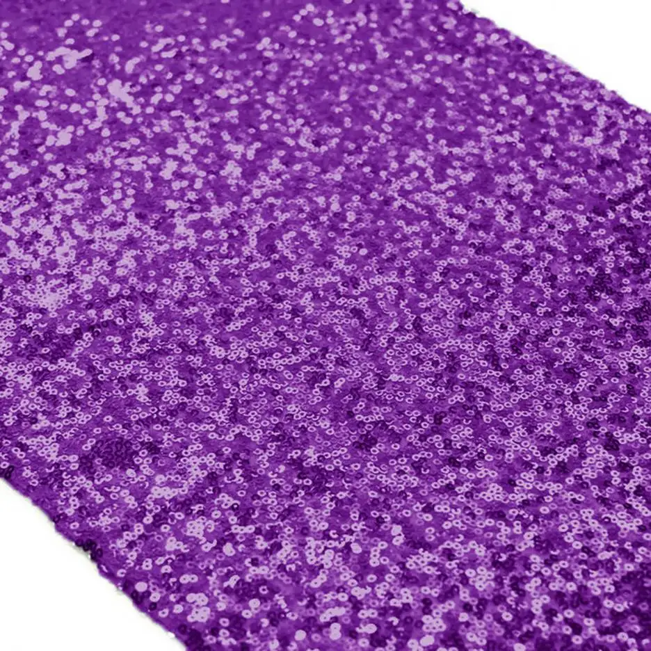 Purple 30*275 см золотые блестки для свадебных торжеств полиэстер/Нейлоновая Ткань Скатерть для отеля Золотая икона украшения банкета-80620 - Цвет: Purple