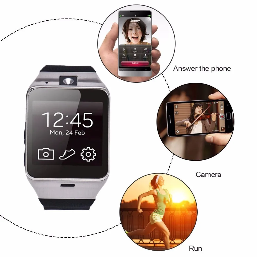 Fstong Смарт-часы GV18 Bluetooth Синхронизация мобильного телефона SmartWatch