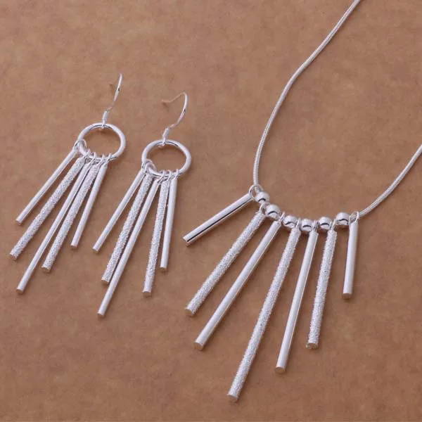 Комплекты украшений AS355 популярный из стерлингового серебра цветов серьги 543 +