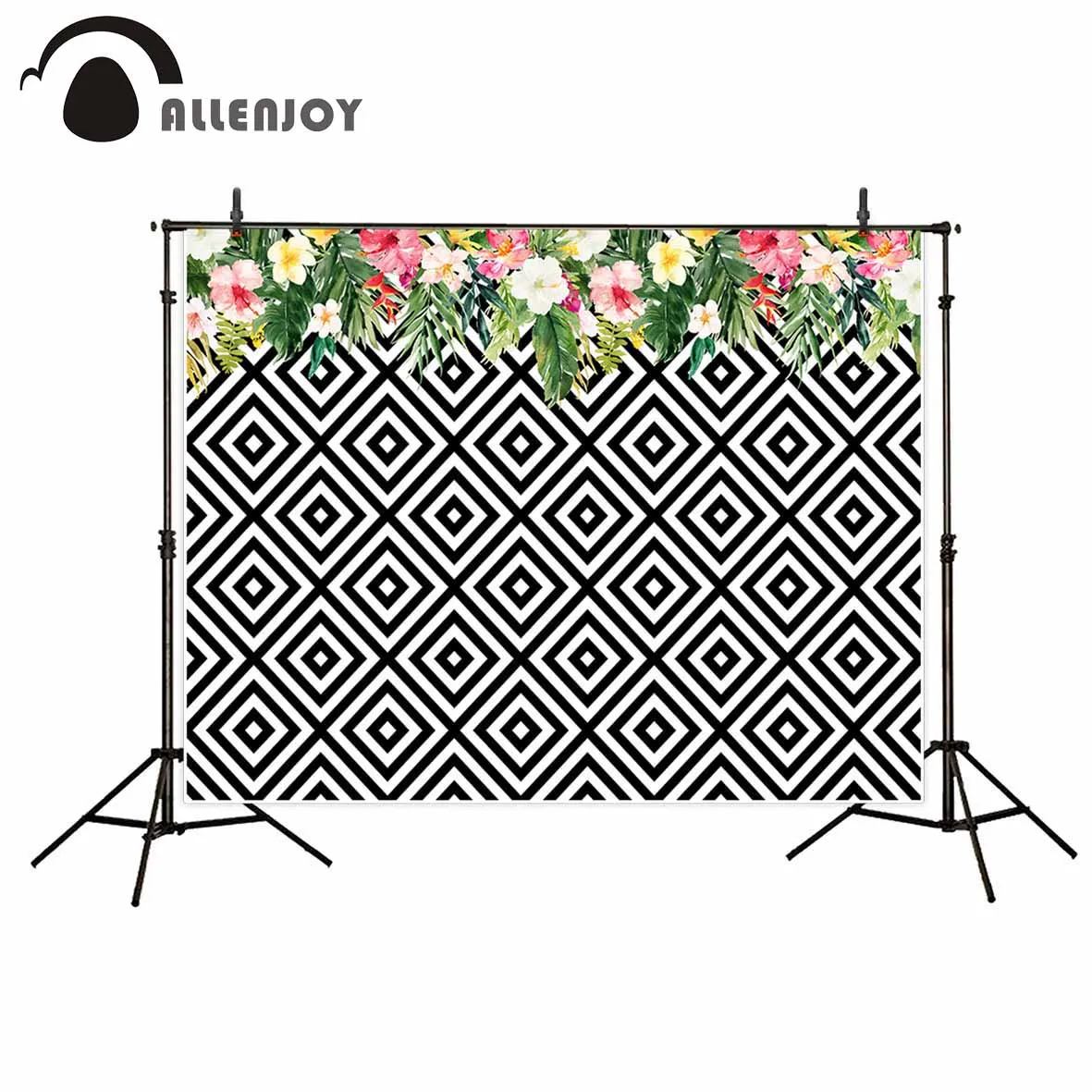 

Allenjoy фоны для фотосъемки модный художественный фон тропические цветы черно-белые полосы украшения для украшения дома