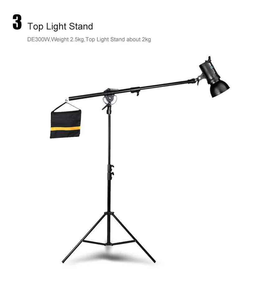 Godox 3 шт. 280 см 2,8 м 9FT Pro сверхмощный светильник стенд с 100 см сумка для переноски для студии Speedlite Flash DE300 DE400 SK300 SK400