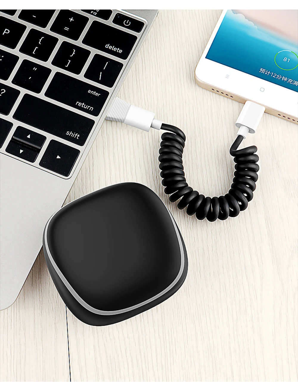 Asometech быстрое зарядное устройство QC 3,0 power bank для iphone type c micro usb pd mini power bank Регулируемый пружинный кабель для huawei xiaomi