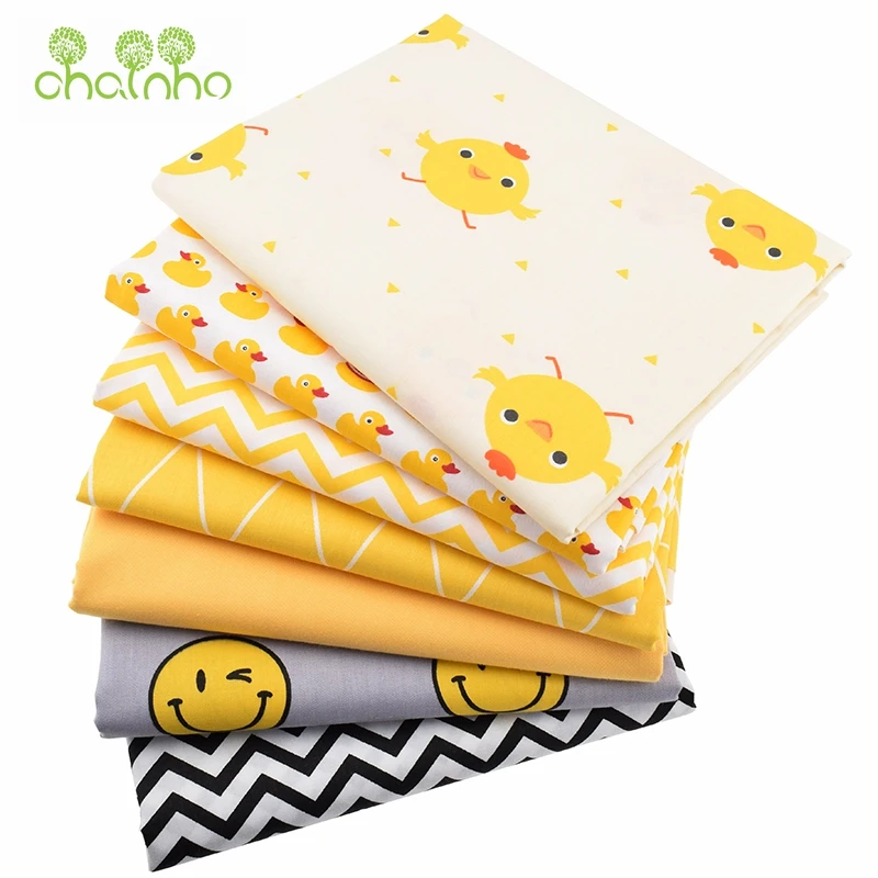 7 шт./лот саржевая хлопковая ткань Лоскутная мультяшная ручная работа шитье