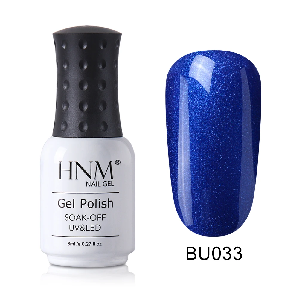 033 HNM 8 мл синий цвет гель лак Vernis Полупостоянный УФ-гель для ногтей замачиваемый Гель-лак для нейл-арта Блеск лак для ногтей GelLak - Цвет: 033