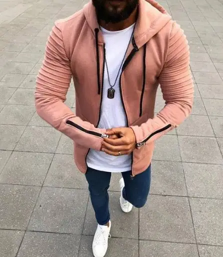 

Punk Rock Slim Hooded Autumn Fall Men Hoodies Custom Logo Photo Text Printed Company Team Jumper Tracksuit zipper Top sweatshirt