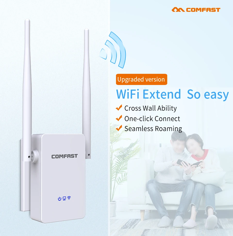 COMFAST Беспроводной Wi-Fi ретранслятор 300 Мбит/с 802.11n/b/g сетевой Wifi расширитель сигнала усилитель сигнала Repetidor CF-WR302S V2