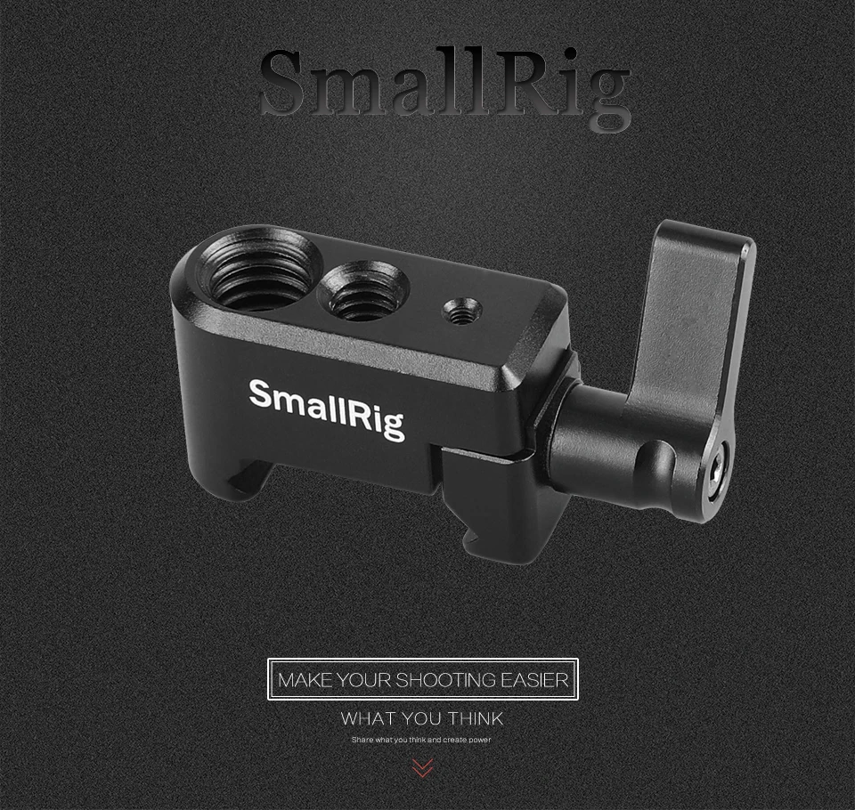 Быстросъемный зажим SmallRig стандартный зажим NATO с 1/"-20 и 3/8"-16 монтажными отверстиями для DIY Magic Arm Rig-1973