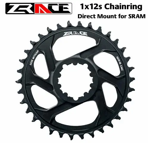 Zracing 1x12 s цепное кольцо 7075AL Vickers твердость 21 смещение 6 мм MTB колесо для SRAM | Шатун и передняя звездочка велосипеда -33015354639