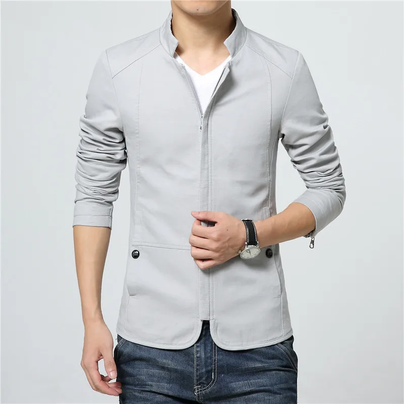 Куртка мужская приталенная однотонная Качественная верхняя одежда брендовая 5