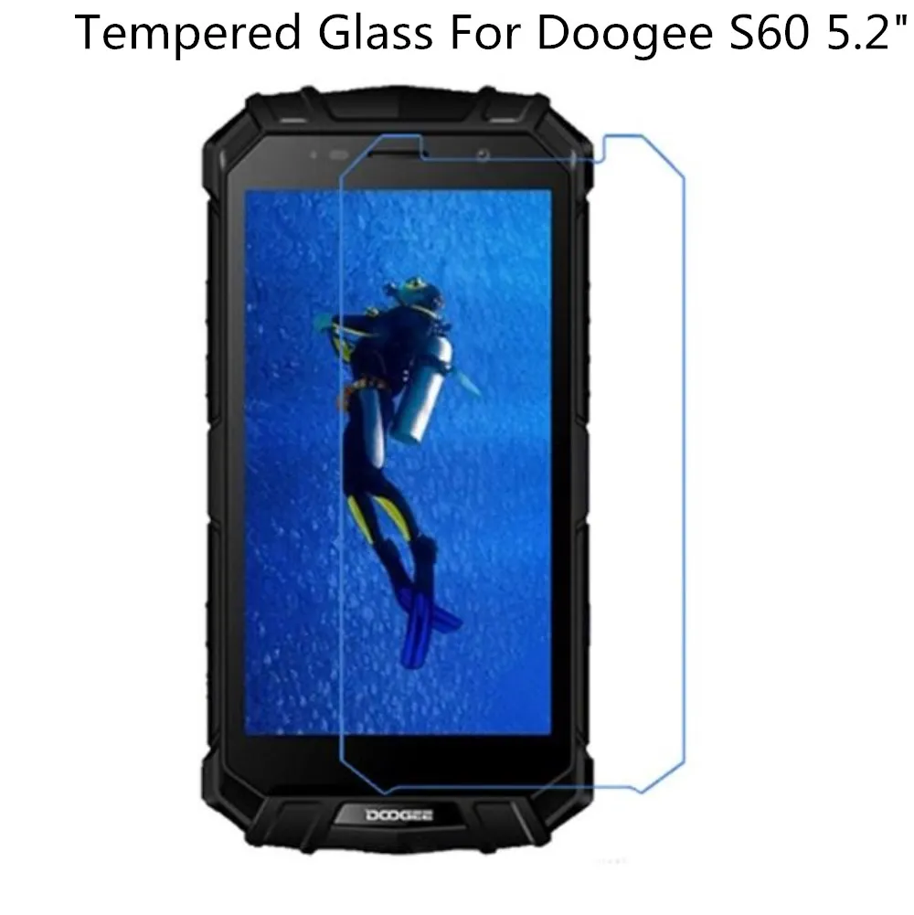 Защитная пленка для экрана Doogee S60 5 2 &quot9 H 2.5D Взрывозащищенная из закаленного