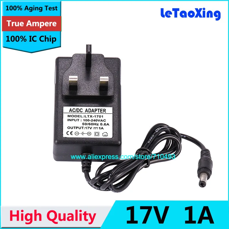 AC 100 240V К DC 17V 1A адаптер питания зарядное устройство Великобритания ЕС США вилка